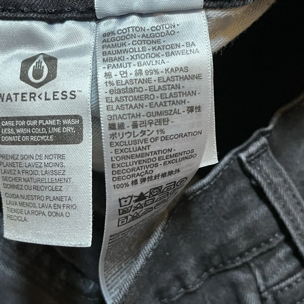 Levis Jeans Mens 40x25 541 Black Athletic Taper Denim Stretch Grunge 18181-0771